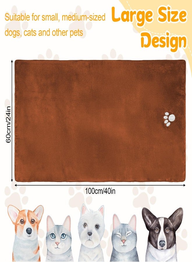 Opvixi Dog Towels for Drying Dogs Large, Absorbent Microfiber Dogs Bath Towel, 40 x 24 Inch Soft Pet Grooming Towel, Dog Shower & Bath Supplies(Brown) - Image 2